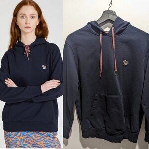 Paul Smith | Women's Zebra Logo Cotton Hoodie in Navy